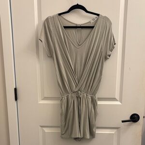 Green Short Sleeve Romper